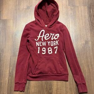 Aeropostale Maroon Hoodie Sweater